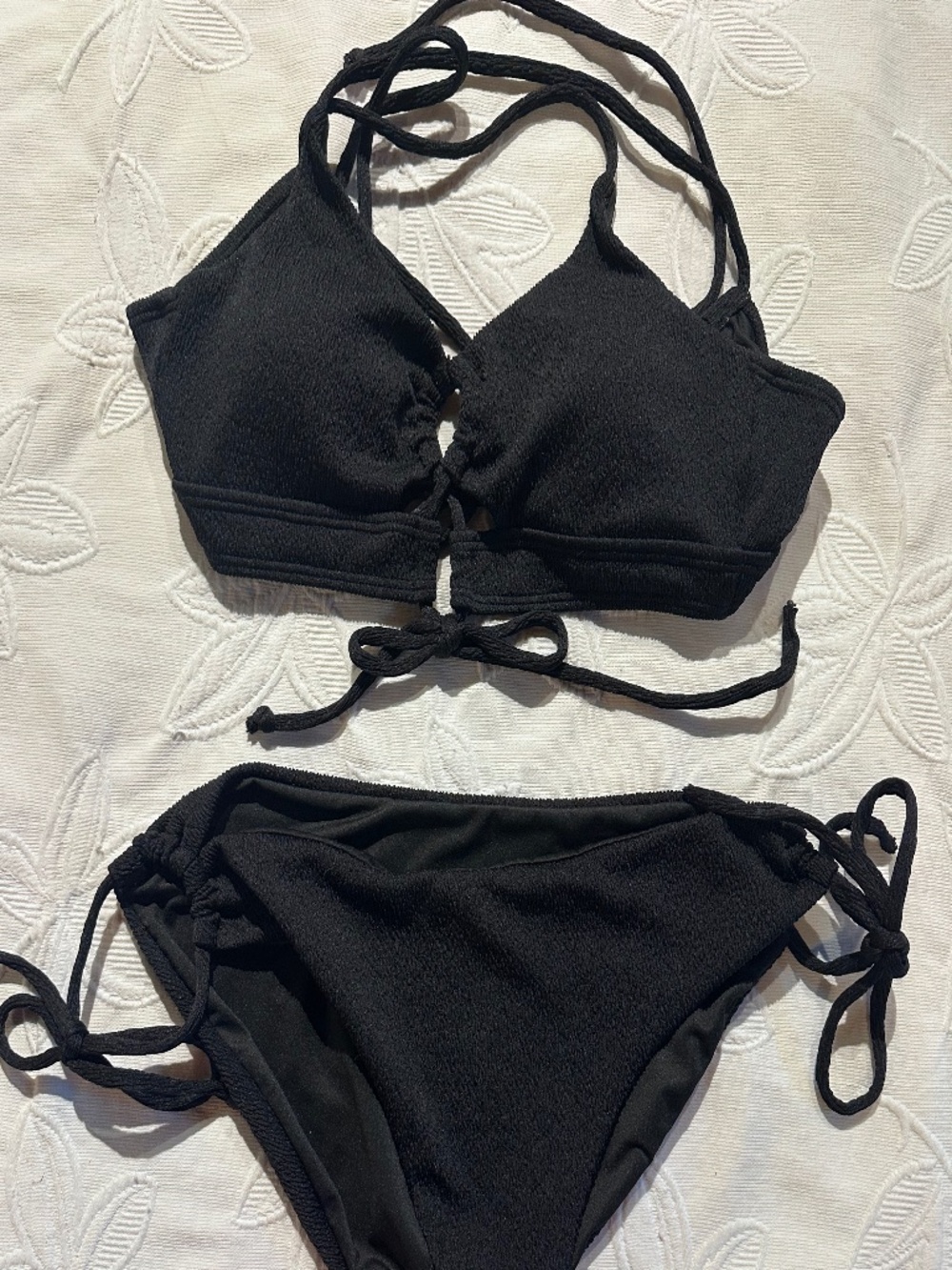 Black 2 piece bikini.  Size medium